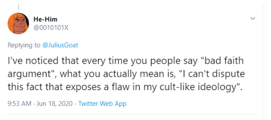 There's the similar claim that the trainings are totalitarian in their refusal to allow questions to even be asked—as if a training doesn't seek to teach, as if they hadn't already announced their intention to not learn, but rather to disrupt learning.Laughable.