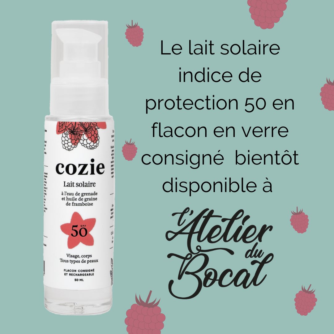 bocal_l's tweet photo. Lait solaire 100% minéraux d’origine naturelle en flacon consignés #latelierdubocal #coziebio #laitsolaire https://t.co/DBycNZxlYl