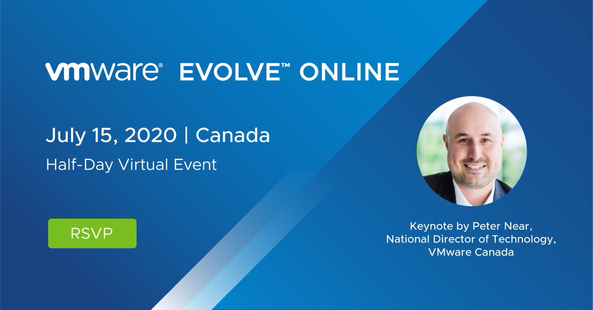 vmwarecanada's tweet photo. With survival on the line, digital transformation has never been more important. In the opening #VMwareEvolve keynote, @Pnear will dive into the strategies to accelerate your move to modern apps, cloud adoption, and more. Join us virtually on July 15. https://t.co/tGM7XMjVS7 https://t.co/miGqCAkNj0