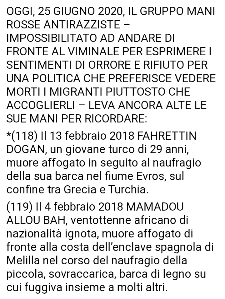 mani_rosse's tweet photo. #migranti #blacklivesmatter #antiracism @abuondiritto @CallingLesvos @RescueMed @BaobabExp @Radiondarossa @ReteRestUmani @seawatchcrew @_Seebruecke_ @BozenSolidale https://t.co/SI3A67Rg8M