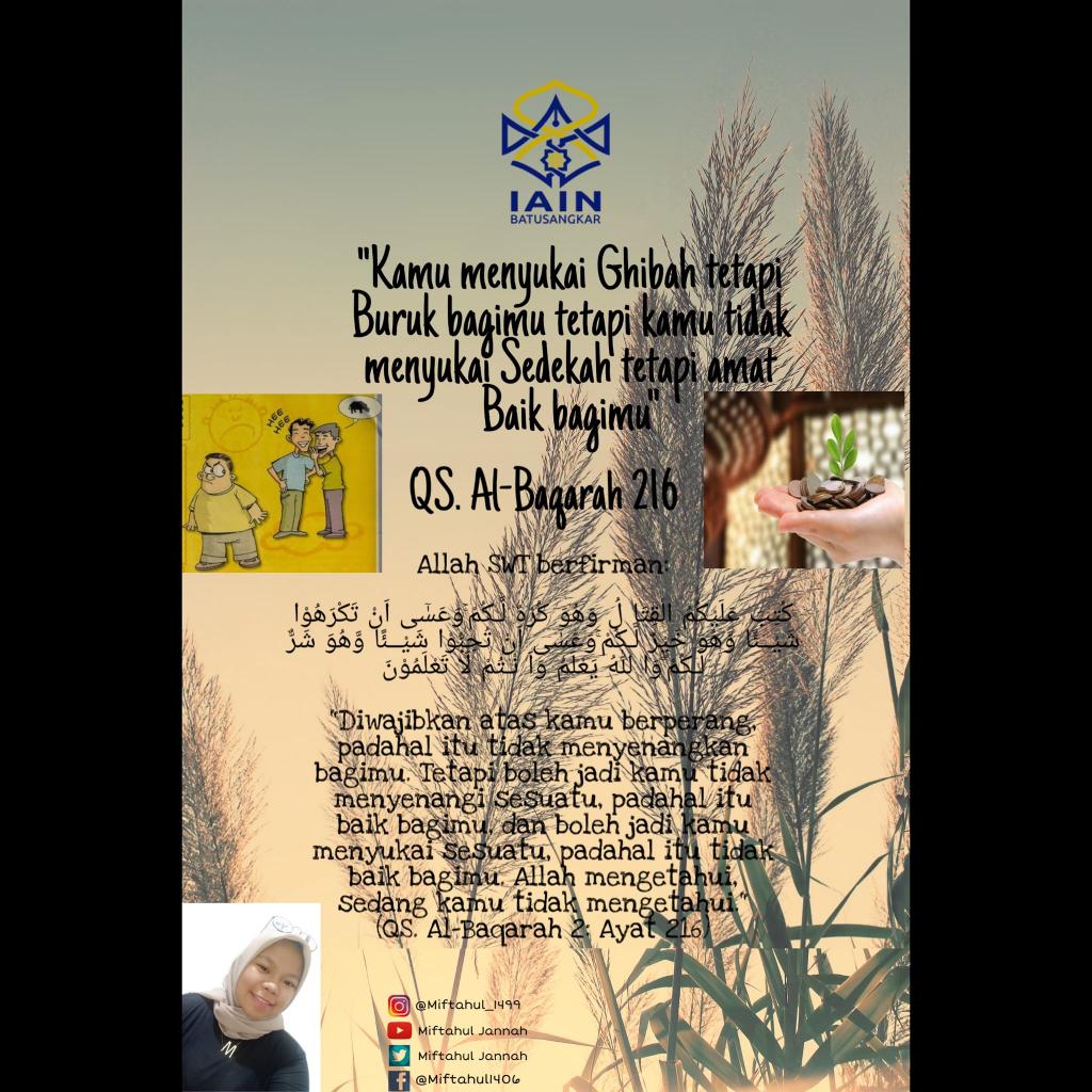 Miftahul1406's tweet photo. Assalamu'alaikum Wr. Wb 💛😇
Mohon bantuan Like dn Comment yah 🙏😇
Semoga bermanfaat 😇
. 
. 
#kkniainbatusangkar2020 
#kkn 
#A'49 https://t.co/yOXnHshI5u