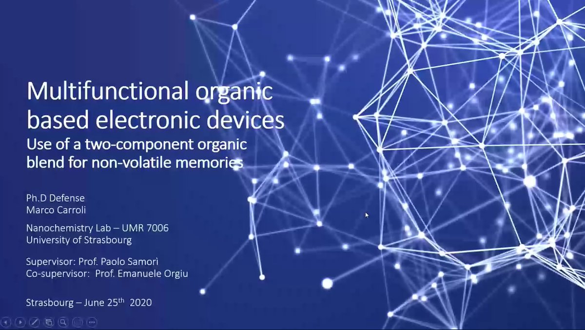 NanochemistryL's tweet image. Marco Carroli has just received his PhD after successfully defending his thesis entitled “Multifunctional organic based electronic devices: Use of a two-component organic blend for non-volatile memories” via videoconference. Congratulations, Dr. Carroli! 👨‍🔬🎓👏