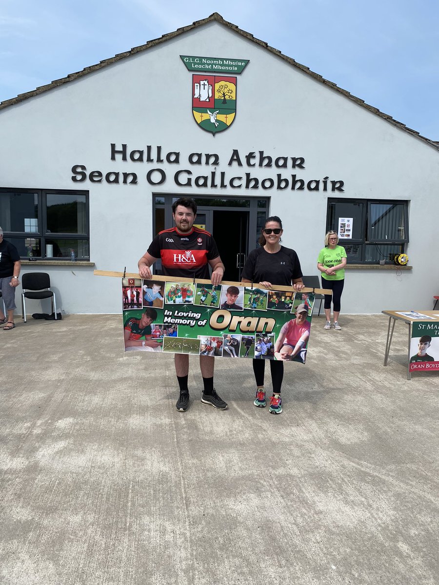 oconnorcaomhan4's tweet photo. Everyone out today, 5k done in memory of Oran Boyd and Aodhan O’Donnell. All for great charity’s. ❤️💚🤍💚 @SlaughtmanusGAC @NaMaghaCLG https://t.co/qbzamQbY4V