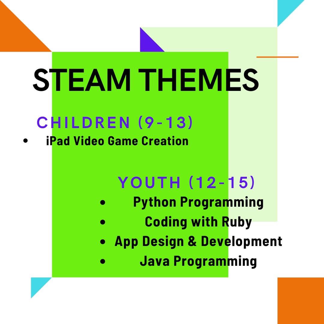 KidsGreatMinds's tweet photo. SCHOOL IS ALMOST DONE! 😱
But we got you covered! 👉 Our #virtualcamps will keep your child's mind engaged as they learn new skills in many of today's cutting edge #technologies.💻
#funcomputerlearning #steam
#steamcamp #code #animation #3D #Python #ruby #gamedev #appdev https://t.co/G0kjtU1msE
