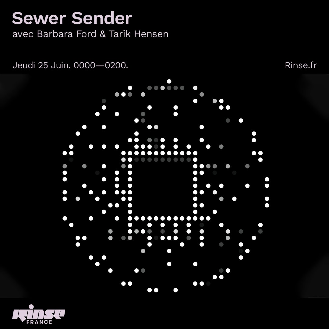 Deuxième heure pour #SewerSender avec en invités <a href="/barbaravls/">Barbara Ford</a> &amp; #TarikHensen  !

Retrouvez leurs anciennes émissions : rinse.fr/?s=sewer

#verrouillé 🔒rinse.fr/player