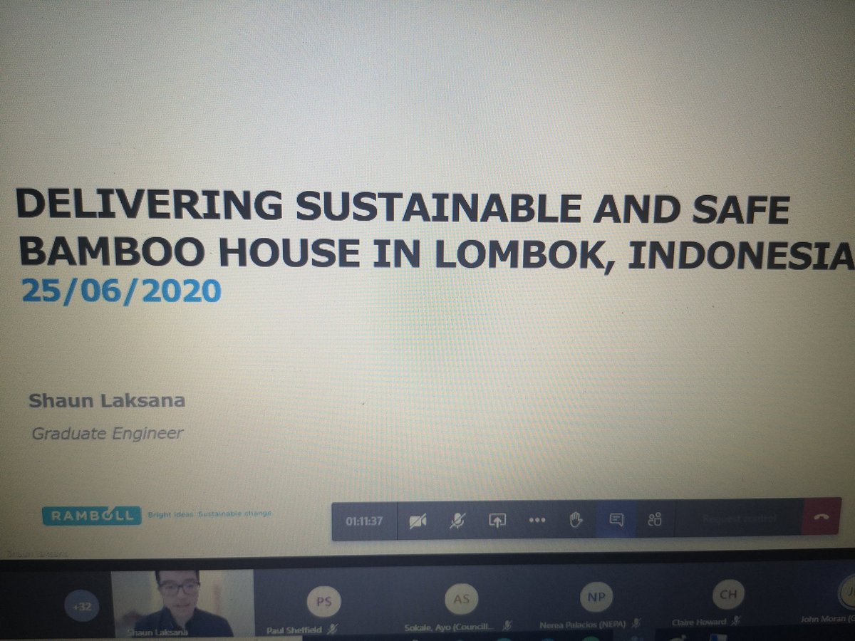 ICE_SEEngland's tweet image. Shaun Laksana @ICE_SouthBranch  is now delivering his #SEEEmergingEngineers presentation using bamboo to build houses in Indonesia #ThisisCivilEngineering