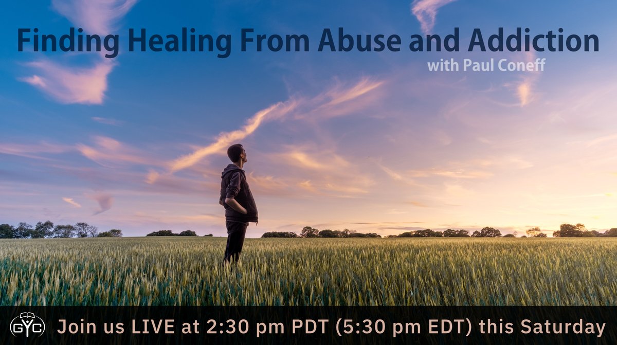 Although hardly talked about, abuse and addiction are far more common in the church than most of us realize. Join us this Saturday at 5:30 pm EDT (2:30 PDT) to discover how you can find healing from abuse and addiction. gycweb.org