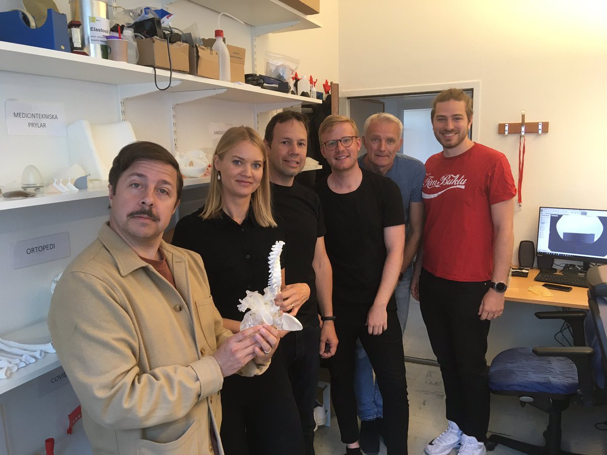 Last week we had a visit from <a href="/DrEmmaFrans/">Emma Frans</a> and @davidsundin from swedish television. It will be aired this autumn!
#3dprint #AdditiveManufacturing #lth #sus