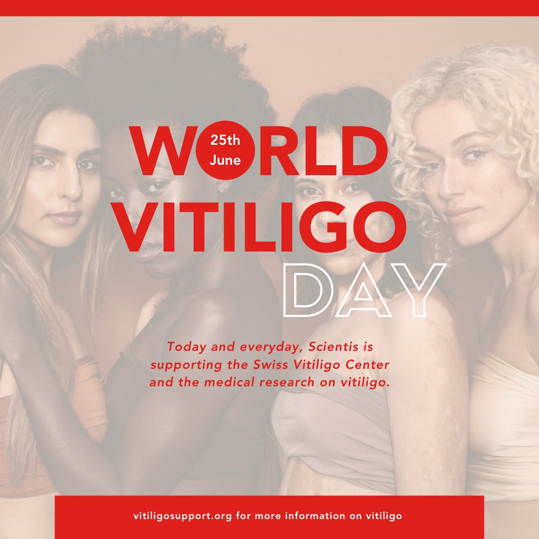 W🌍RLD VITILIGO DAY. Scientis is supporting the Swiss Vitiligo Center in its medical research on the vitiligo skin disease. To learn more on vitiligo, visit <a href="/StepUp4Vitiligo/">Global Vitiligo Foundation</a> vitiligosupport.org #vitiligoday #vitiligo #wordvitiligoday