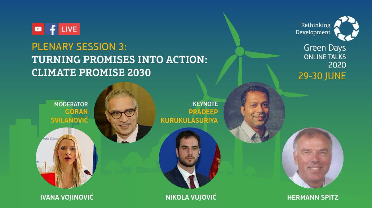 GreenDays2022's tweet photo. ⭐#Greendays2020 panel session 3 - Turning promises into action: Climate Promise 2030: We need to rethink our relationship with nature to #BuildBackBetter. Meet our Climate Action panel speakers. 👇
👉Join us on 30. June to hear about #ClimateChange and societal resilience. https://t.co/t3WHAWl0AN