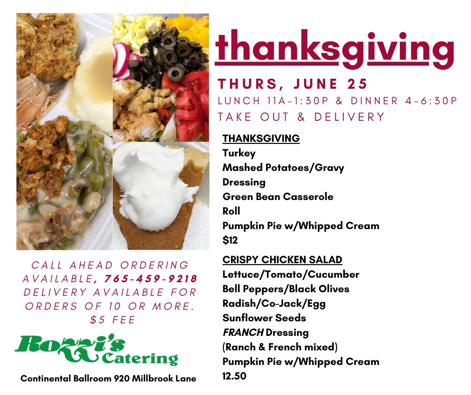 Today’s Take Out—yum!