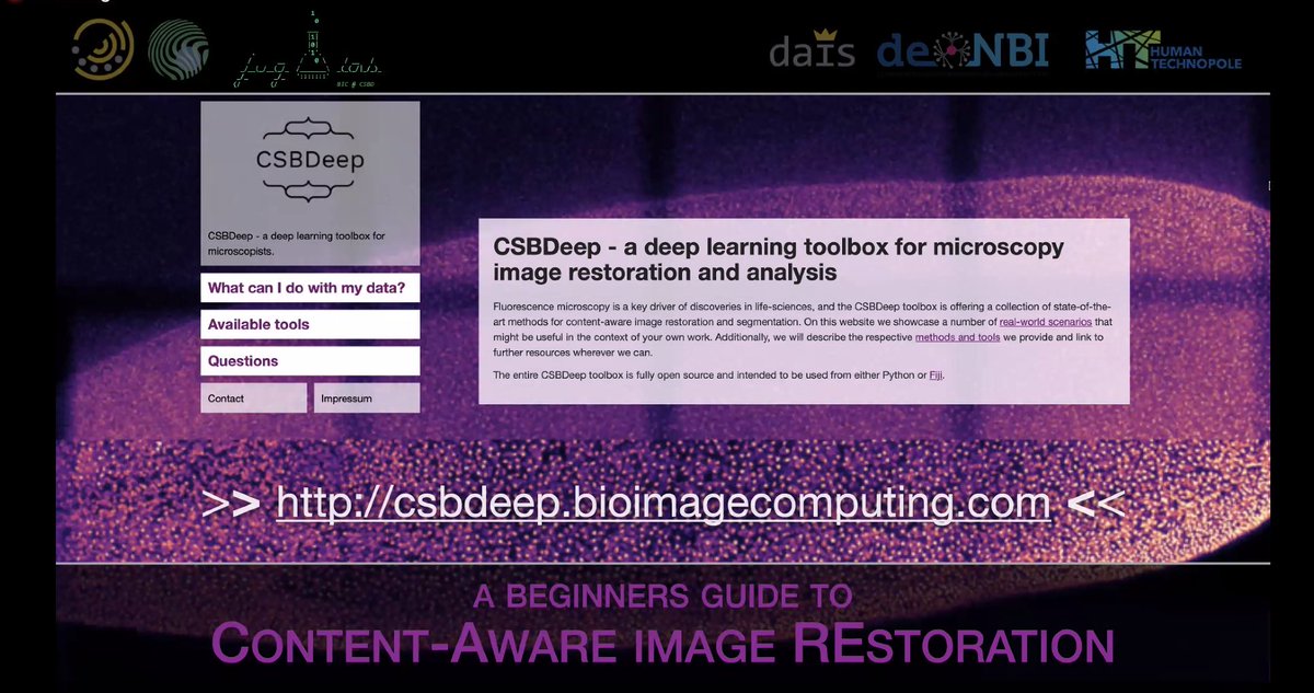 aa_cieslak's tweet photo. A guide to content-aware image restoration-thank you for a very comprehensive webinar! #CSBDeep #CARE #N2V #StructN2V #DenoiSeg @jug_lab @florianjug @tibuch_ @frauzufall @sagzehn @Mangal_Prakash_ @NEUBIAS_COST #neubiasacademy #bioimageanalysis #Microscopy https://t.co/O5EhseHoYx https://t.co/hvXLLJTF1z