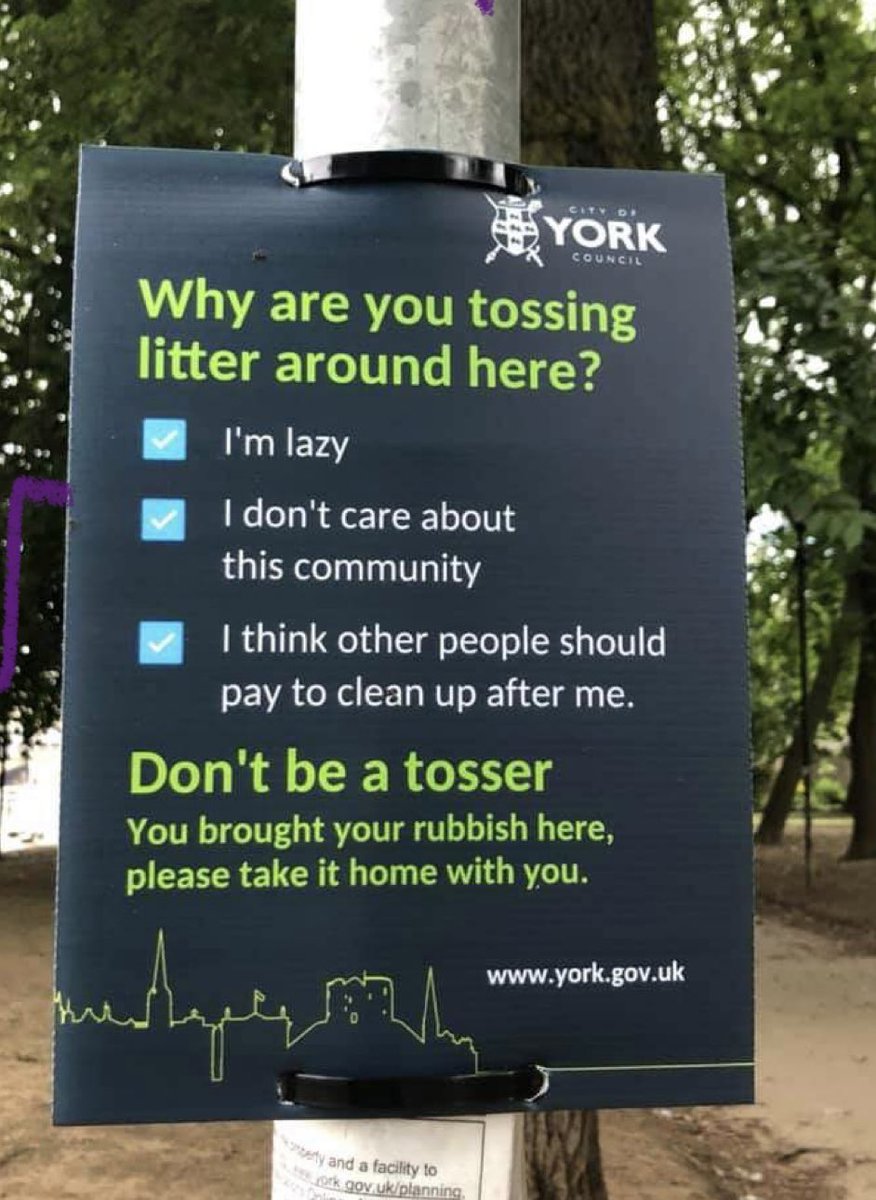 Don’t be a Tosser.?  Brilliant. We need these everywhere.