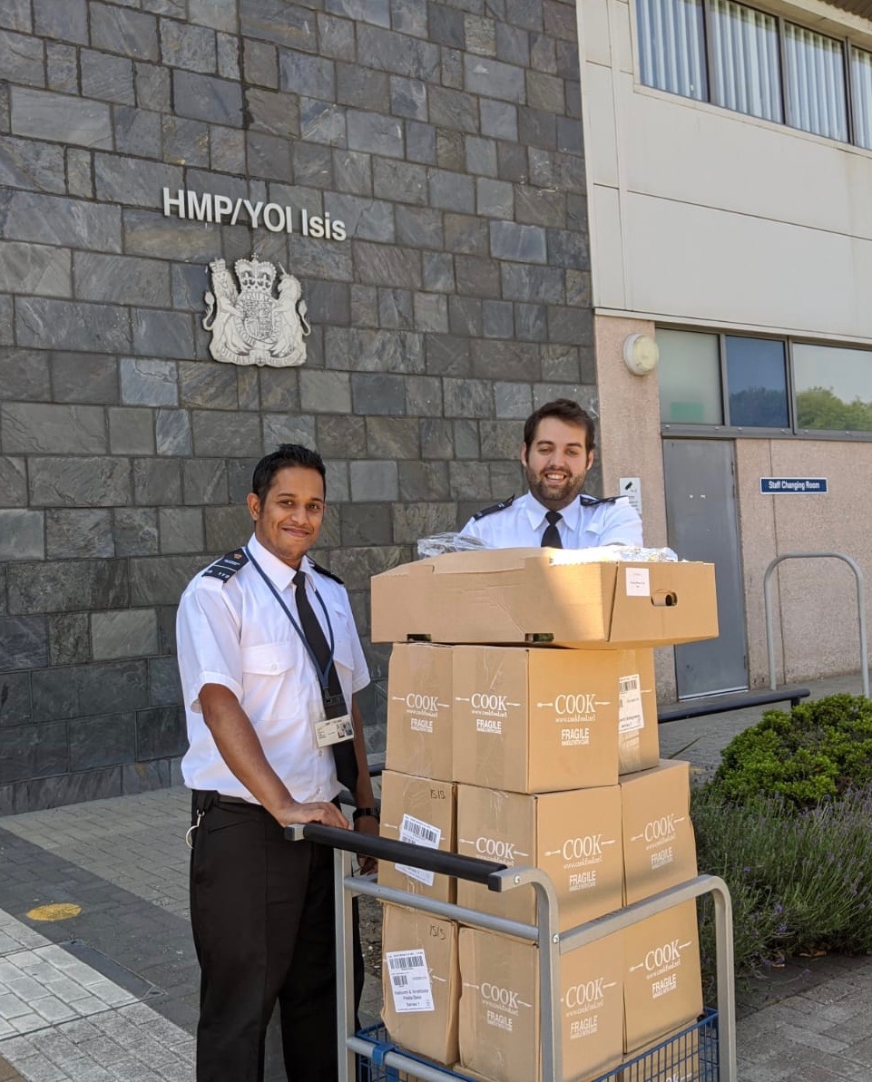 MealsWire's tweet photo. Last week delivery of 150 meals and a box of fruit to @HMPIsis staff. It has been a privilege to support our #HiddenHeroes for the last 8 weeks. TY @theCOOKkitchen and @premierfruitsuk for supporting us. @HiddenHeroes_UK #WeAreAllInThisTogether https://t.co/QPtHiM2qJr