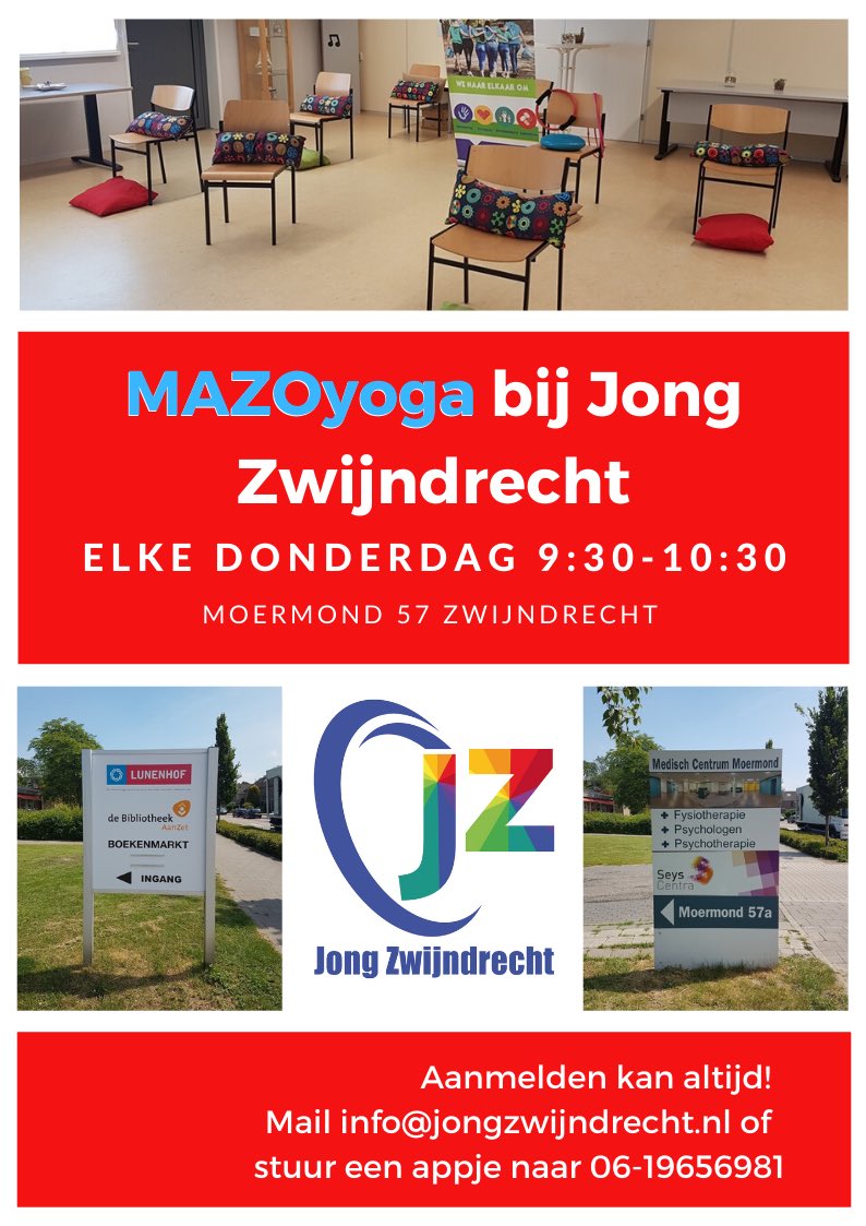 Vanmorgen hebben de eerste 5 mantelzorgers met veel plezier even kunnen ontspannen tijdens de eerste MAZOyoga-sessie bij Jong Zwijndrecht!🙏🏼🌟

Aanmelden kan iedere week, LET OP, het tijdstip is veranderd naar 9:30-10:30 uur.💪🏼

#MAZOyoga #Mantelzorgers  #DeelJeZorg #Zwijndrecht