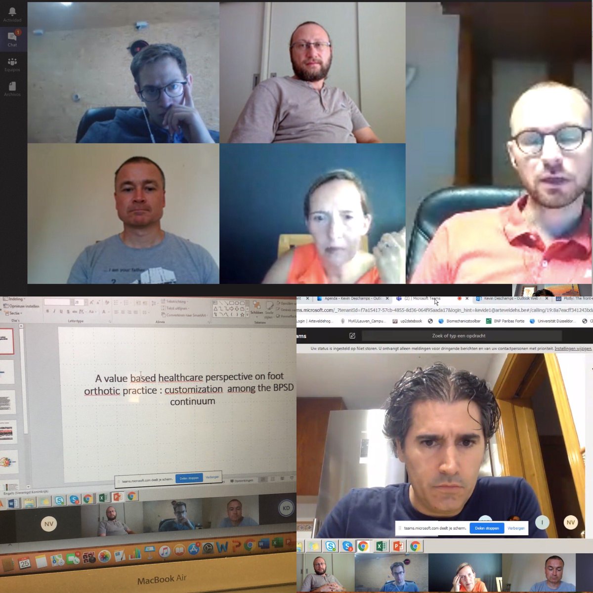 gabrigijon's tweet photo. Today we should be in Manchester but  #COVID19 did that our transnational meeting was online but 8 hours of work very productive. Thanks friend for this great work @veronicaann20 @ABrabants , Kevin, Chris, Engin. @EUErasmusPlus @RRIIUMA @HEVINCI_iro @SalfordUni @ArteveldehsGent https://t.co/gZsqVO10jI