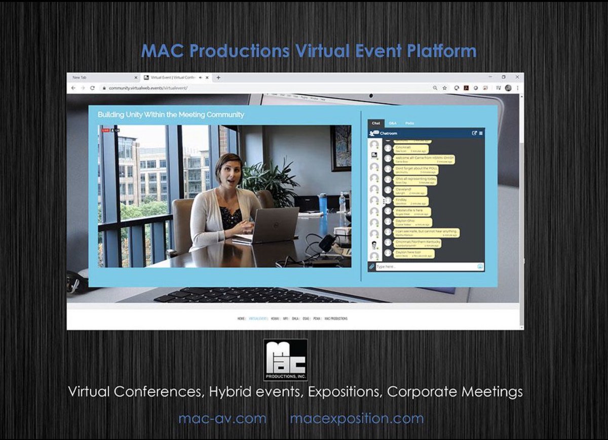 DoExpoBetter's tweet image. MAC Productions is your go to provider for live events and expositions. We can provide you physical support for your events, hybrid experience integrating virtual and live or host your event in a virtual world. 

#dolivebetter #doexpobetter #dovirtualbetter