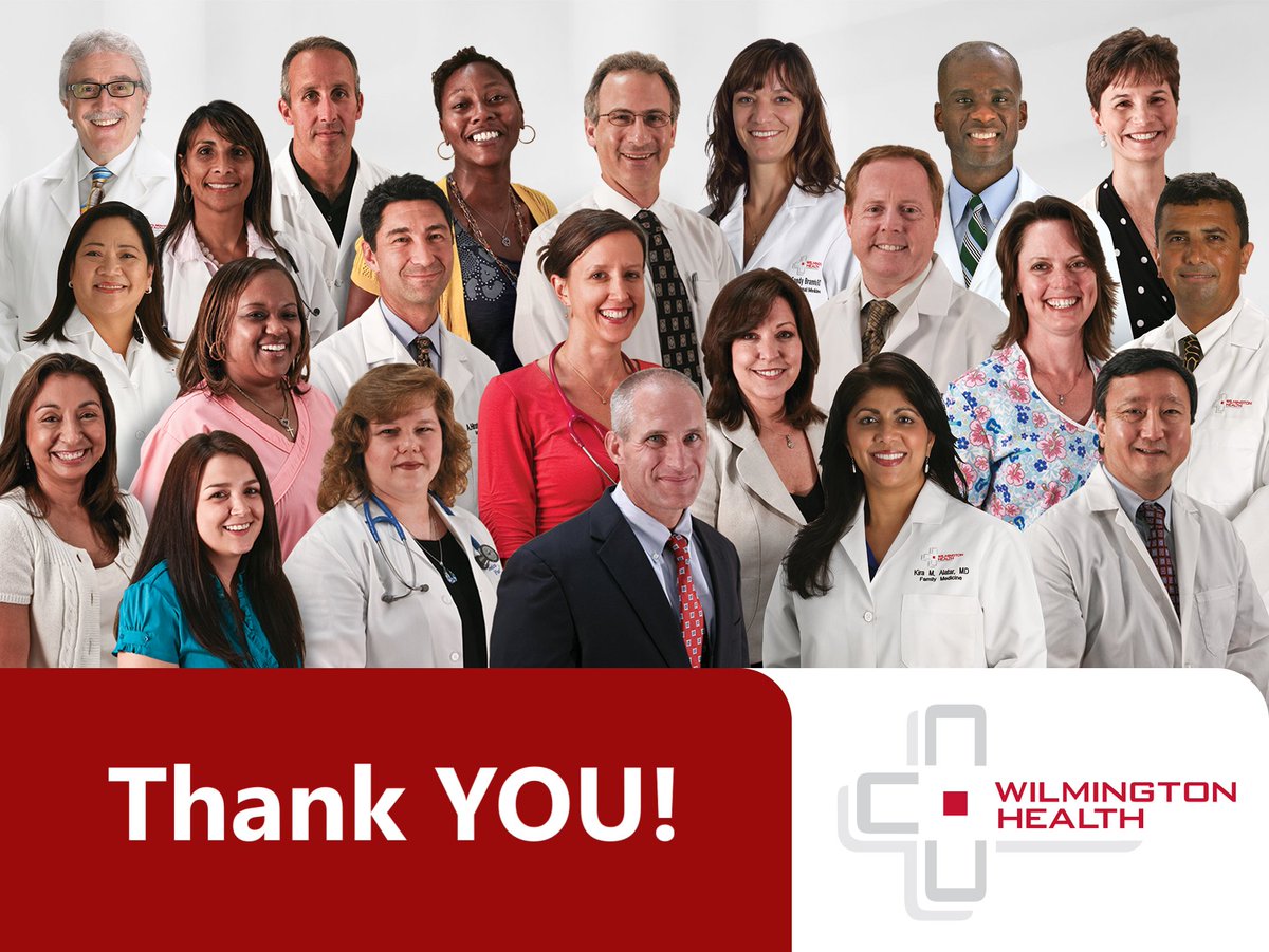 WilmHealth's tweet image. From all of us at Wilmington Health, Thank YOU for sharing and commenting on the "Thank you" posts to our valued team members!#WHCares #WeValueOurPatients #TrustedHealthcarePartner #HealthcareHeroes