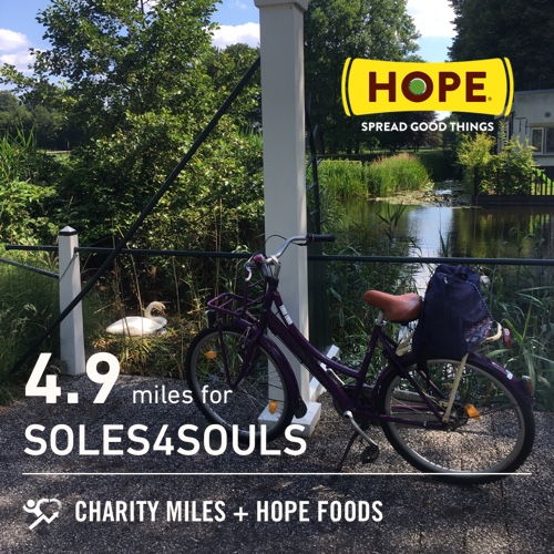 4.9 <a href="/CharityMiles/">Charity Miles</a> for <a href="/soles4souls/">Soles4Souls</a>. Thx <a href="/HopeHummus/">Hope Foods</a> for sponsoring me! #SpreadHope