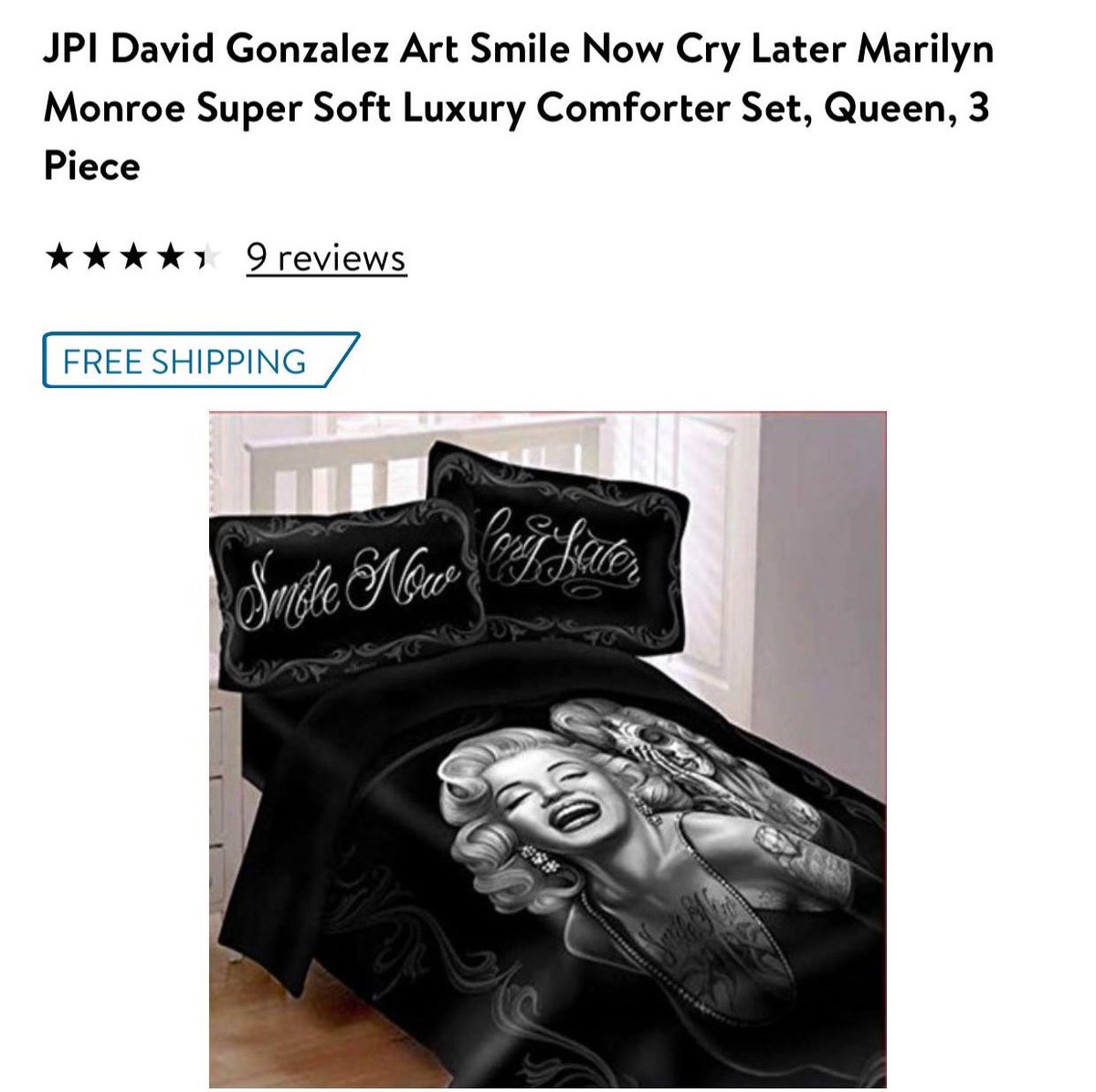 Im1SpoiledLady's tweet photo. Happy Thursday!! I’ve been looking for new stuff for my new place and found this set!! I’m a huge Marilyn Monroe fan and this is on my wish list!! What y’all think? #DecoratingFun https://t.co/mrVa5BBICk