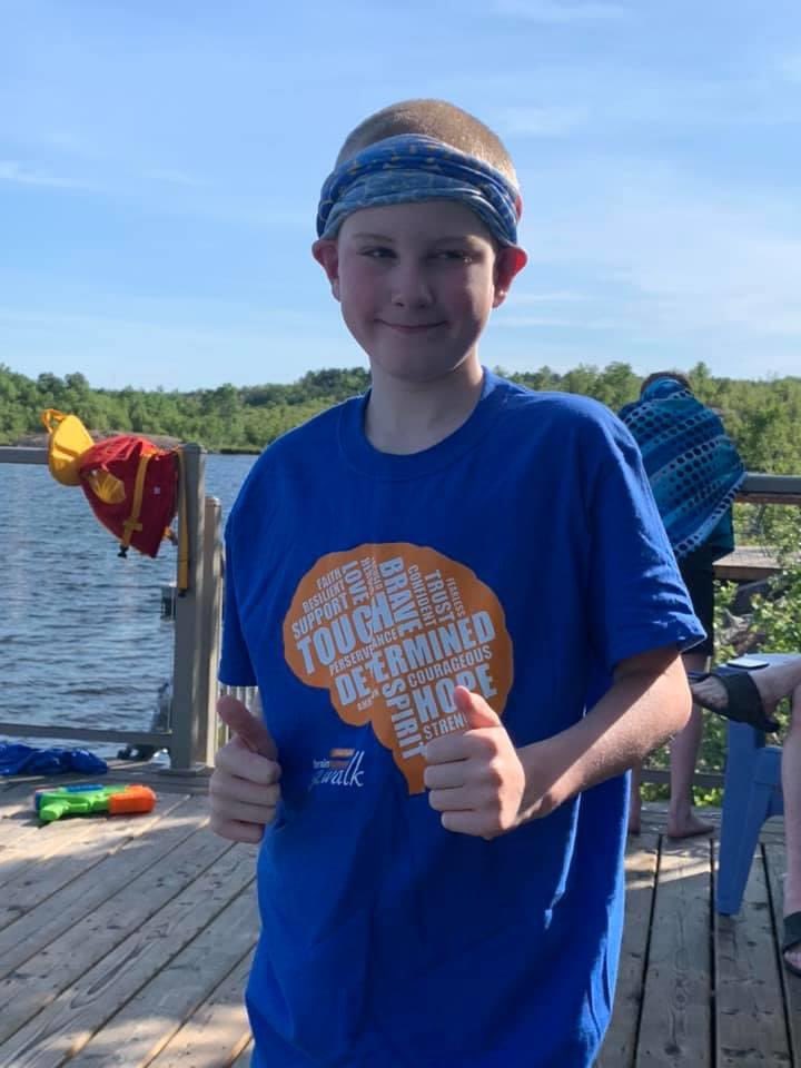 Gio had fun shooting pucks on Lukah Labrecque getting him warmed up for the Brain Tumour Walk on Saturday!  He is challenging teammates from @CanadiansNOJHL &amp; <a href="/Sudbury_Wolves/">Sudbury Wolves</a> to Support “Team Labrecque” and donate Every dollar  Makes a difference! <a href="/gbiondi_17/">Giordano Biondi</a>