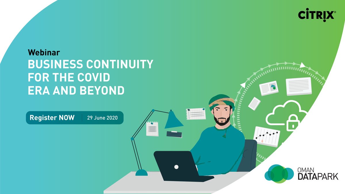 iktissad's tweet photo. With companies trying to adapt to #Remote_working to survive the pandemic’s long term repercussions...
@OmanDataPark & @citrix invite you to a Free Webinar this Monday to discuss this topic further!
@kokilaalagh @XpertSingh
Register here: https://t.co/RMWGKV1lm0 https://t.co/pmWdyola9d