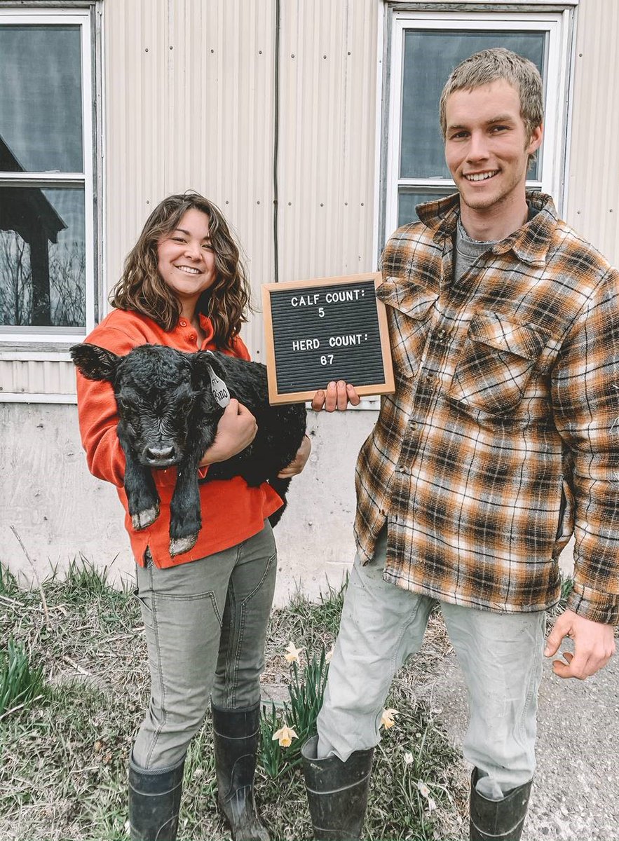 UVM_Alumni's tweet photo. Meet Ali Attenasio ‘18 and Jake Boudreau ’18, Animal Science alumni and owners of Four Town Lowlines Farm in Danville. This #catamountcouple epitomizes health, humanity, and sustainability. Their expertise enables them to produce 100% Grass-Fed Beef with feed-efficient cattle. https://t.co/Ie3lNy9WPN