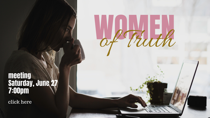 truthcenter's tweet photo. We're excited to restart our women's ministry, Women of Truth, this upcoming Saturday, June 27th at 7:00pm! Feel free to join us at the time of the meeting via zoom.
#womensminstiry #churchevent #onlinechurch #truthcenter https://t.co/Qz6SeScFRA