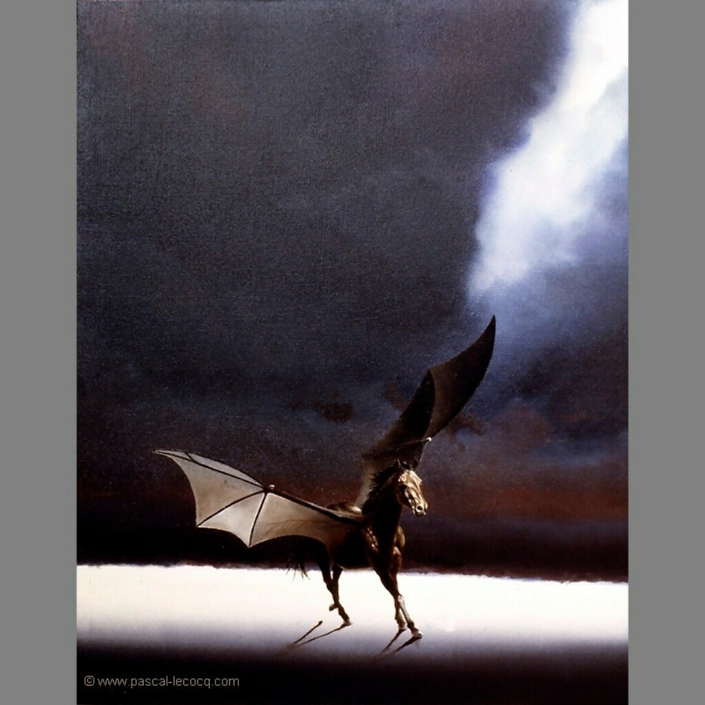 bluepainter's tweet photo. CHIMERE - Chimera - Homage to H.R.Giger - oil on canvas by Pascal Lecocq, The Painter of Blue ®, 25 1/2” x 20” 65 x 54cm, 1990, lec249, priv.coll. Le Havre, France, © https://t.co/J7QOMZ63aK.
#giger #hrgiger #hansruedigiger #necronomicon #horse #thestr… https://t.co/u1nYJ9mA94 https://t.co/4C67PjcJ9l