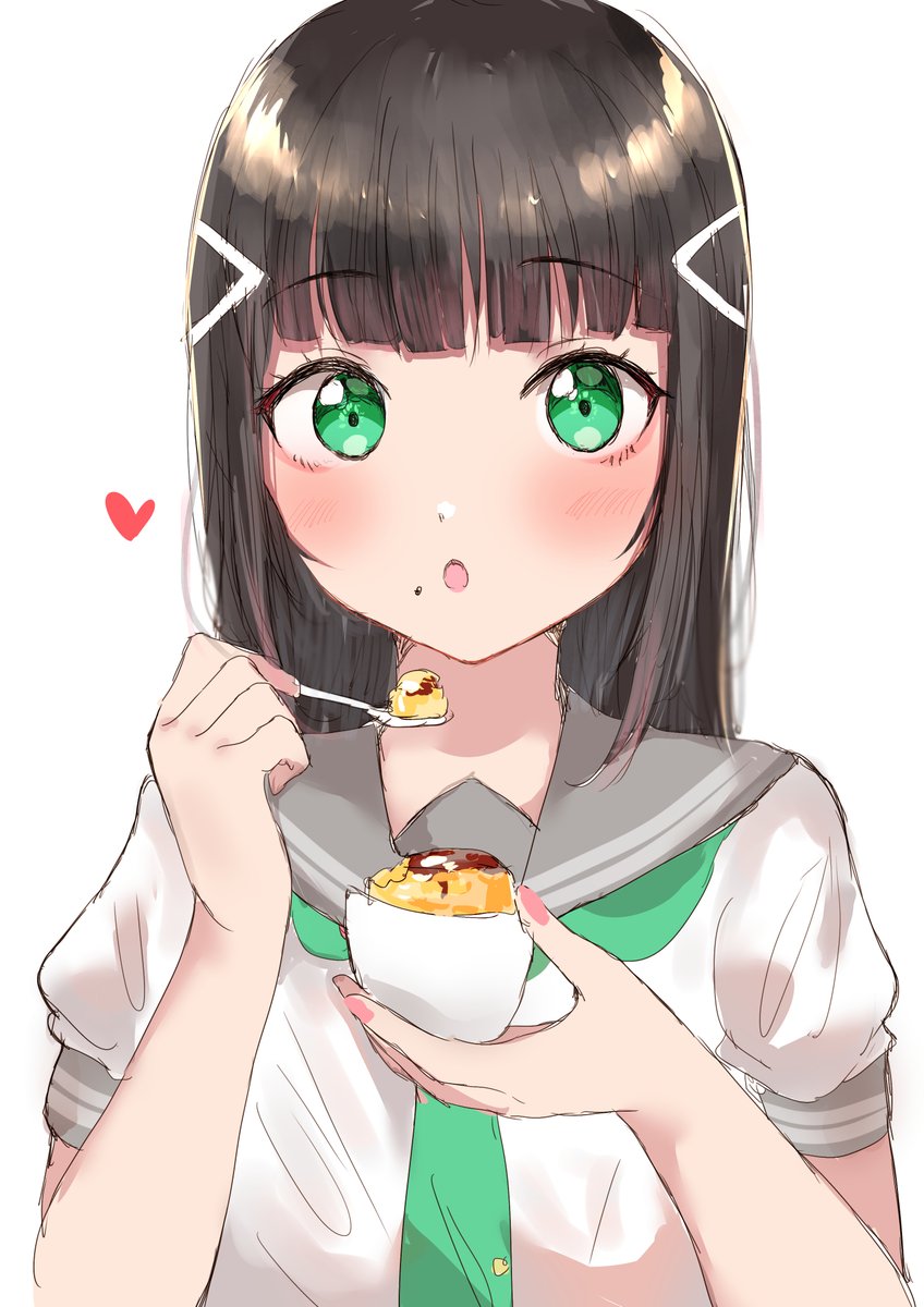 プリン食べてるダイヤさん すにゃのイラスト