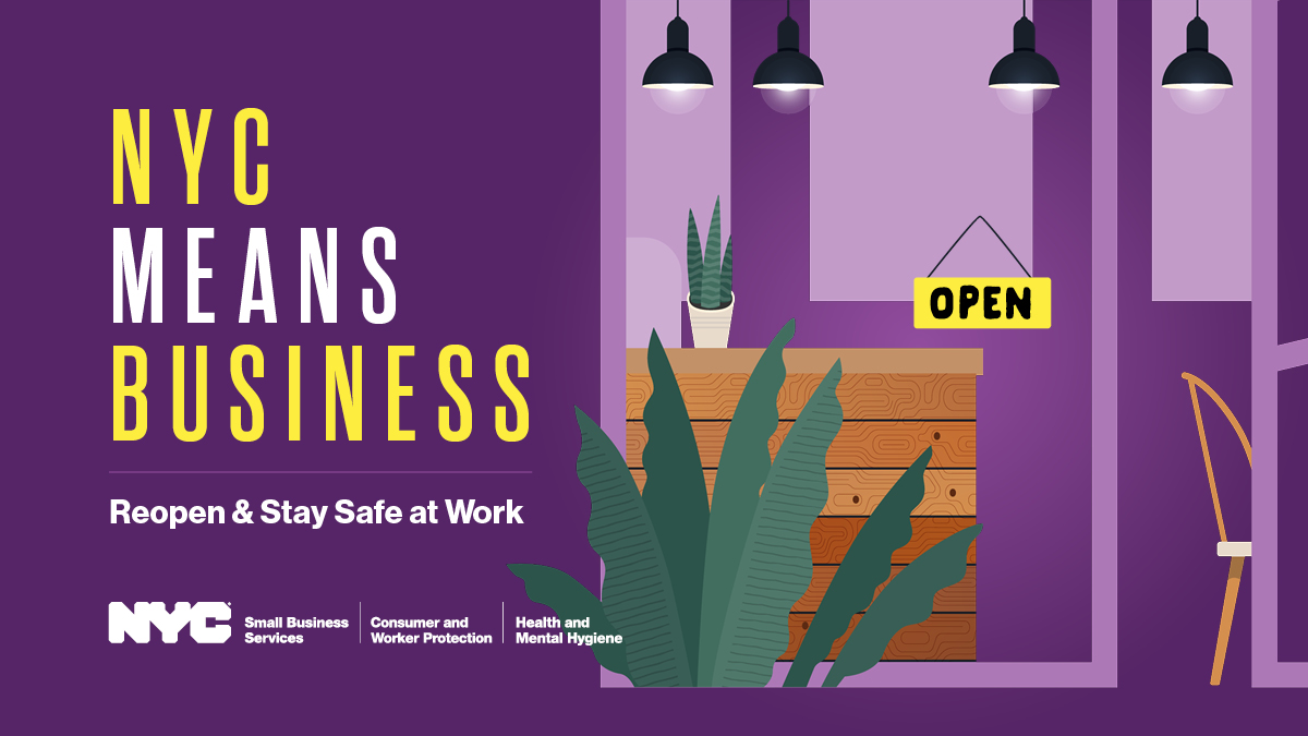 NYC_SBS's tweet photo. Join us TOMORROW, June 26th for a virtual resource fair for businesses that are allowed to reopen as part of Phase Two. 

Reps from City agencies will be on hand to answer any questions about reopening your business. 

Learn more &amp; RSVP: https://t.co/DQn8sL7z1Y https://t.co/mKWHb1mPmE
