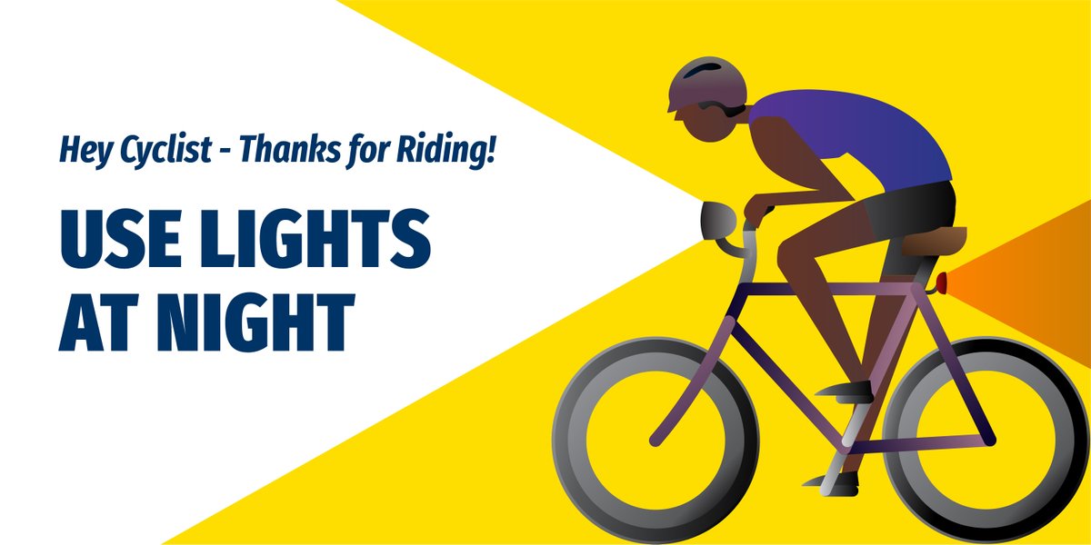 Middletown411's tweet photo. Our bike safety tip of the week is to always use lights when riding at night! 

@BikeNewportRI 
@RI_Waves

#MiddletownHelps #BikeSafety https://t.co/uOFxQhkgYQ