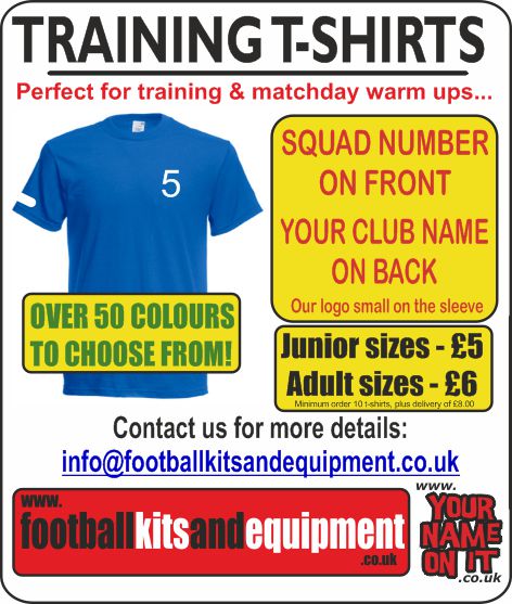 **WIN A SET OF TRAINING T-SHIRTS**
To be in the draw to win a set of 15 training t-shirts as shown, just like and RT this tweet, and comment with your team name.

The winner will be drawn at noon on 26/06/20.
Good luck everyone...