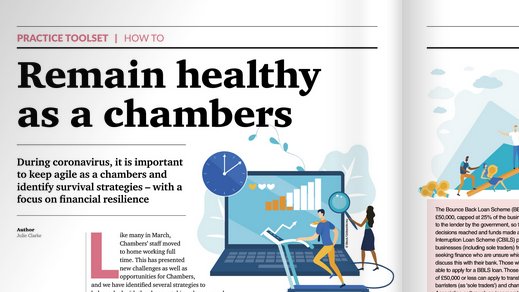 In the new edition of <a href="/CounselMagazine/">Counsel Magazine</a> Julie Clarke, Chambers Manager at 1MCB, shares useful strategies and insights into how chambers can navigate the response to Covid-19. #accesstojustice #legalaid  counselmagazine.co.uk/articles/remai…