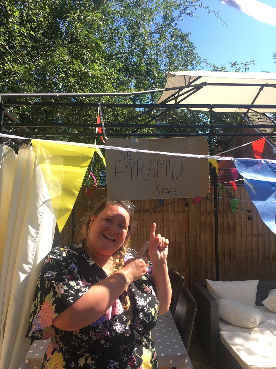 Got home from work when #IShouldBeAtGlasto to find my wife has transformed the garden for the weekend! She is the best! @bbcglasto @TheGlastoThingy @GlastoFestFeed