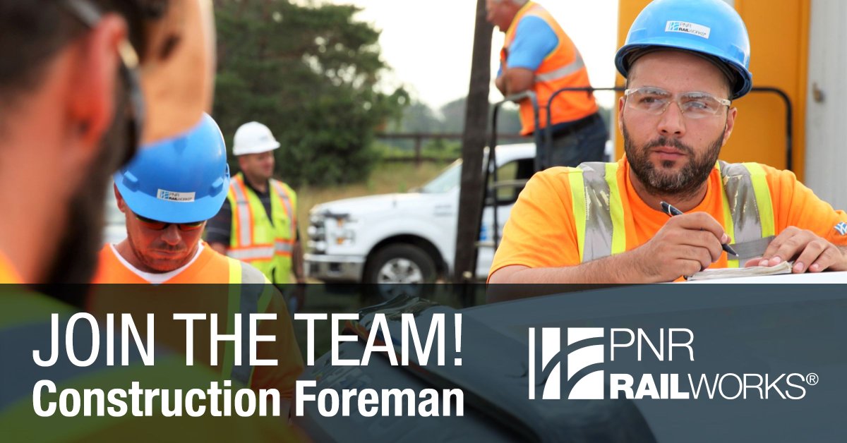 PNR RailWorks is hiring a Construction Foreman for a project in Toronto, Ont. Learn more here: bit.ly/3gnQHWV