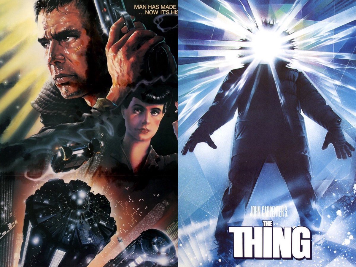 MovieMantz's tweet photo. When it comes to movie anniversaries, JUNE 25TH is a very big day! On this date in 1982, BLADE RUNNER and THE THING opened in theaters! Both movies bombed at the box office, but both movies stood the test of time as friggin awesome sci-fi masterpieces! #BladeRunner #TheThing https://t.co/Uz0dI9I1WO