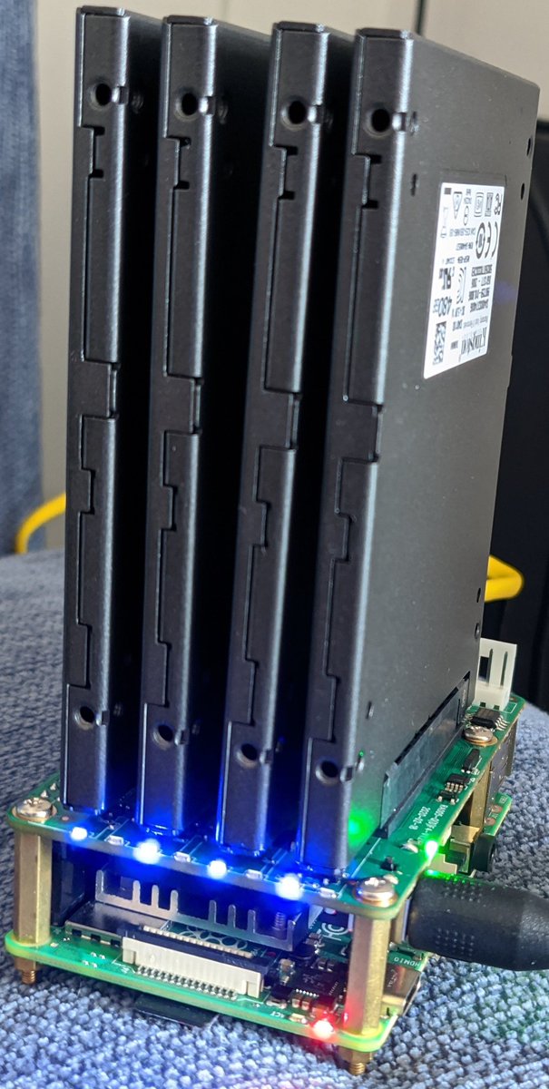 DrTFleming's tweet image. The @Raspberry_Pi NAS is alive!