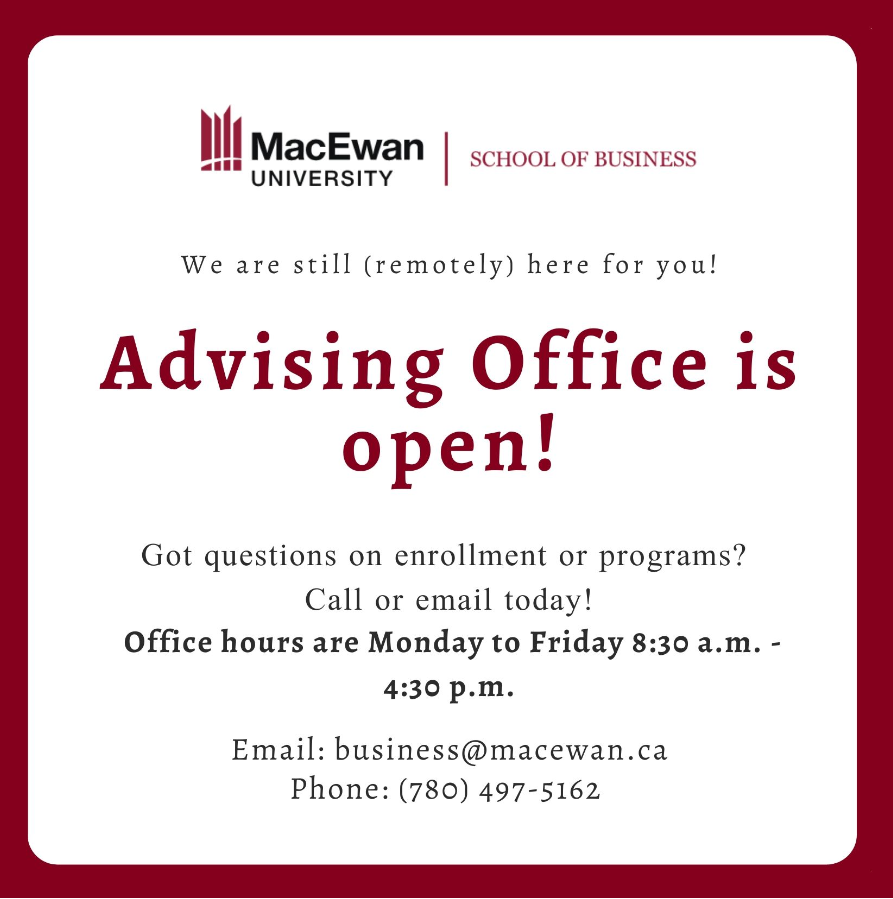 triffoschool's tweet photo. Hey School of Business students! Our Advising Office is (remotely) here to help you! https://t.co/NsqLjTz8Bq