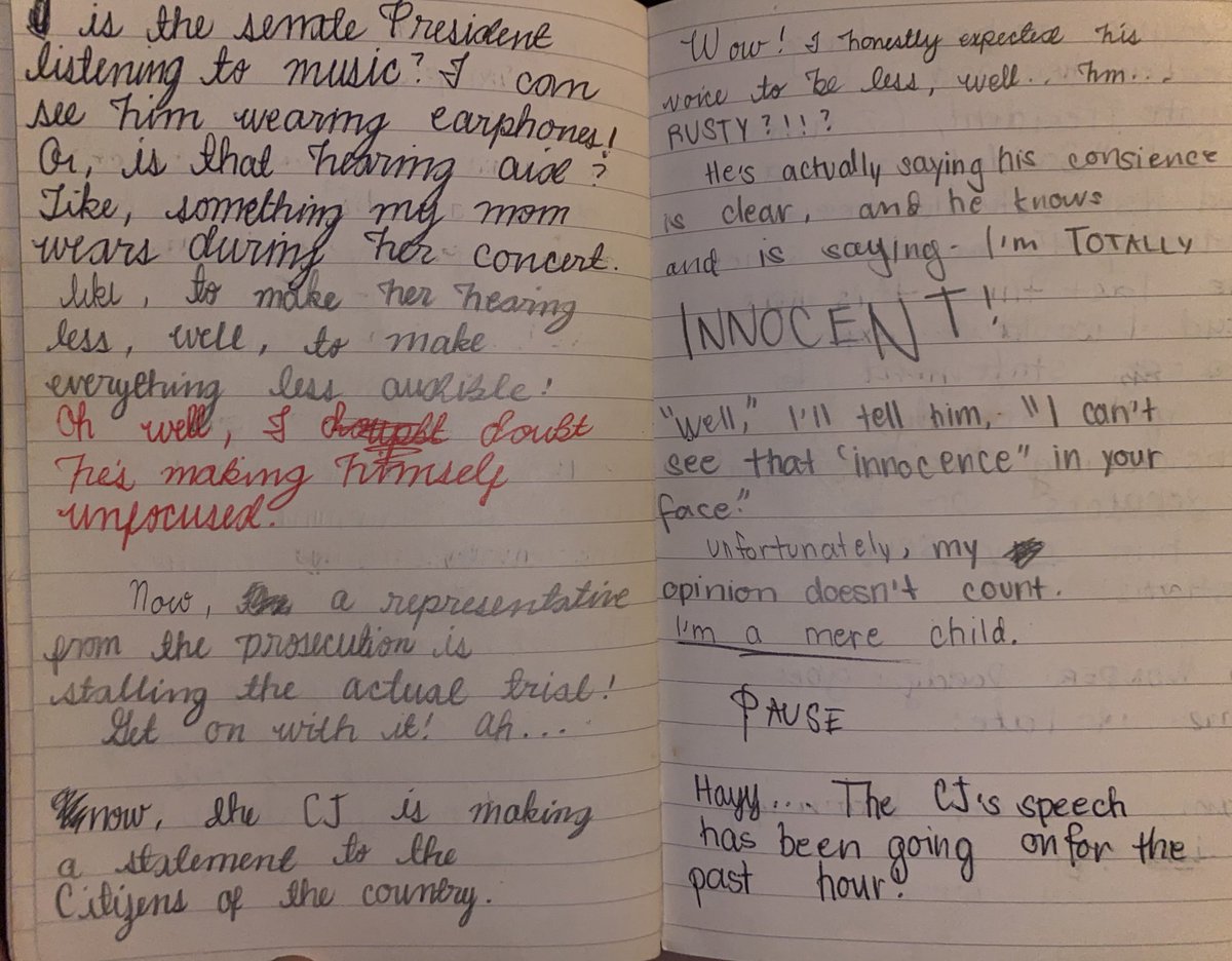 i just found eleven-year-old kakie’s notes on cj corona’s impeachment trial