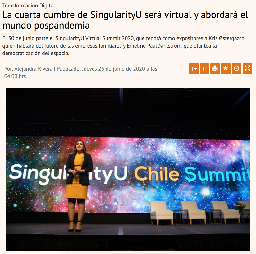 Bestinnova's tweet photo. Gracias @diariofinanciero
Ingresa a https://t.co/DdBeItGvh3 e Inscríbete en la nueva versión virtual y gratuita de #SingularityUSummit ¡Te esperamos junto a @el_bid @amazonwebservices @fomentobiobio @entel @fundacionmustakis !#pandemia#fragilidad #economia#sociedad#colaboracion https://t.co/SJvpI7gGjN