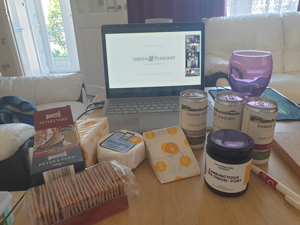 Virtual Cheese tasting. Very excited to be part of this. #GreenPleasantCheeseBored @greepleasant_