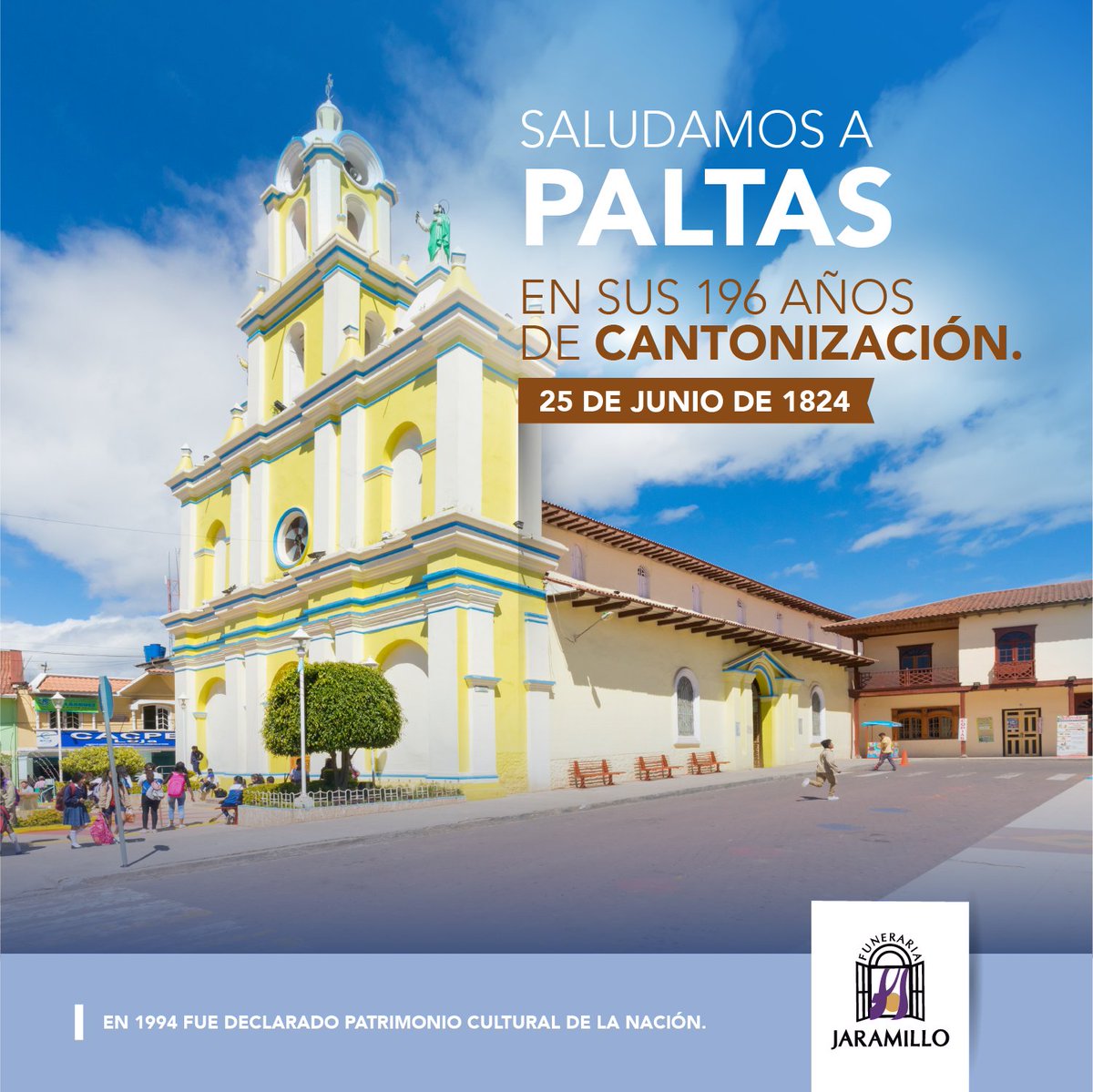 fuja_exequial's tweet photo. Saludamos a #Paltas, “Patrimonio Cultural del Ecuador”, en la conmemoración de sus 196 años de cantonización.
Loor a este hermoso rincón de la Patria. 🙏💞
.
.
.
#FunerariaJaramillo #Cantonización #Paltas #Patrimonio #Cultural #Loor #Loja #Servicios #Exequiales #Ecuador https://t.co/FARMJ1olct