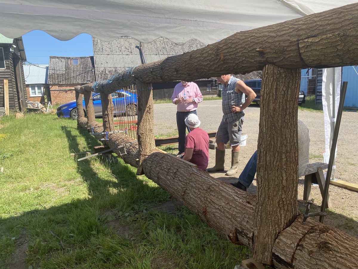 wmlongreach's tweet photo. #RusticBridge under construction for the @RegencyRarity restoration project @walesbotanic and it looks very well 😎👍 https://t.co/rwQFHo67BL
