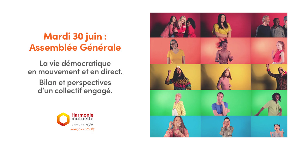 hmutuelle's tweet photo. Le 30/06, 300 délégués rassemblés pour une AG inédite à distance débattront des impacts de la #Crise #COVID19, de l'évolution du modèle de #ProtectionSociale et du bilan financier de la mutuelle. ➡ https://t.co/WzMS1UuC12 / #AvançonsCollectif #AGHM2020 #Engagés https://t.co/5y34T6lCBr