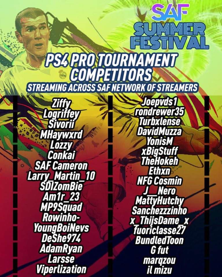 saf_cal's tweet photo. SAF Summer Festival Continues
PS4 Pro Tournament Tournament tonight at 6pm and being streamed on both twitch and facebook
Some top players taking part. Who's winning this? https://t.co/Aakax9HBAn