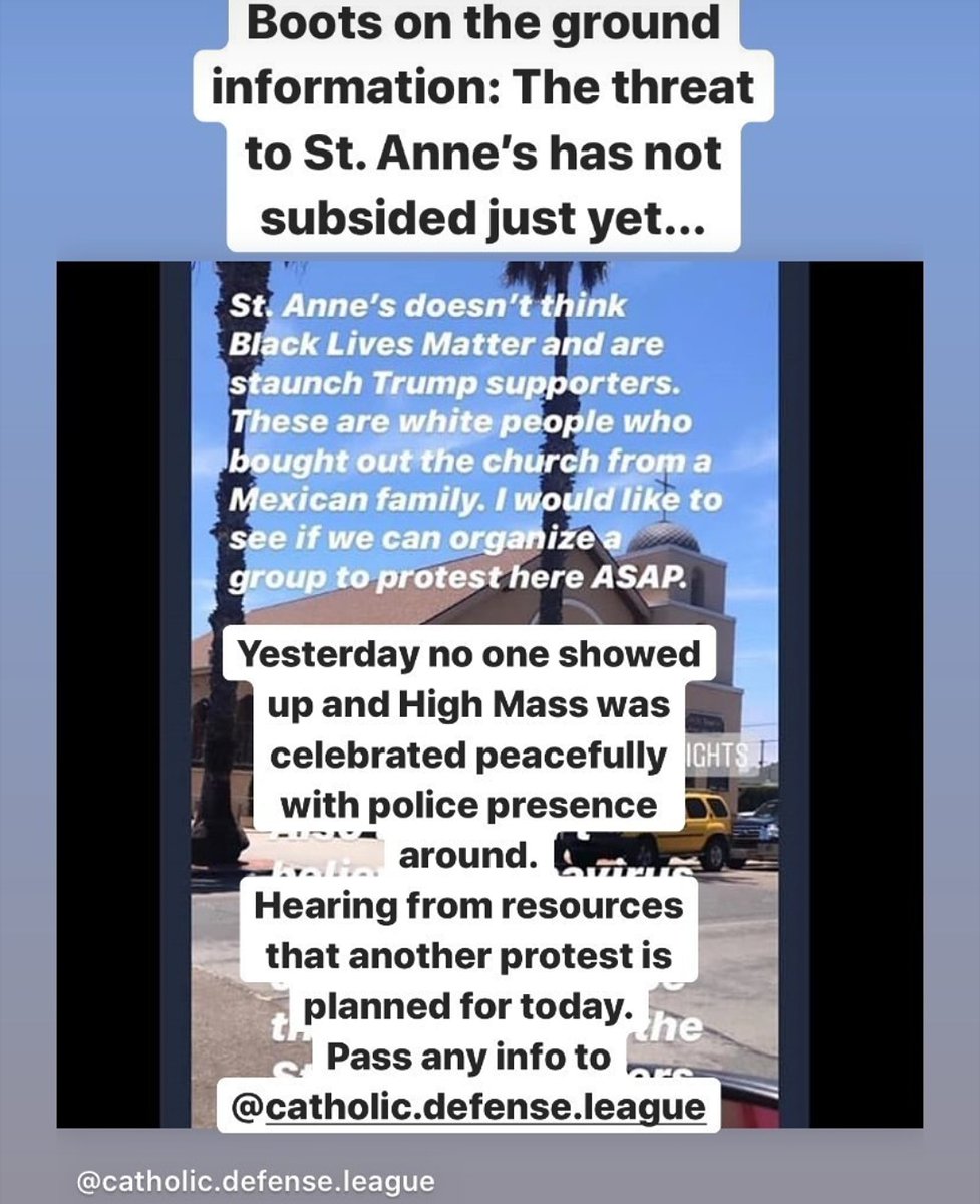 SAN DIEGO Catholics stay on ALERT for a protest at St. Anne's. Apparently, this is not over.

SAN DIEGO Catholic residents link up.