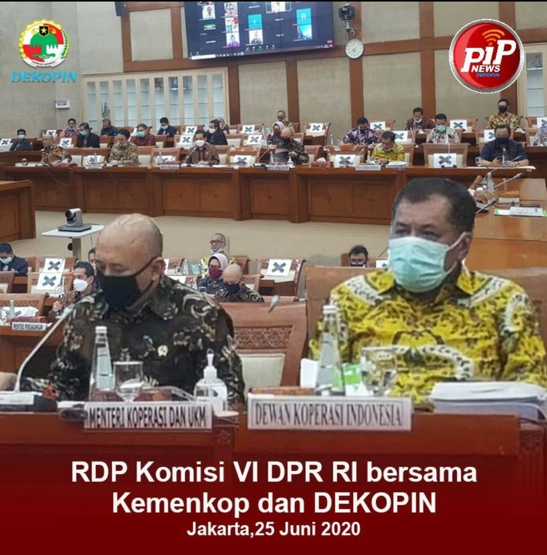 NewsPip's tweet photo. RDP Komisi VI DPR RI bersama Kemenkop dan DEKOPIN #koperasi #UMKM #dekopin #kemenkop https://t.co/B3KI7iEW9L