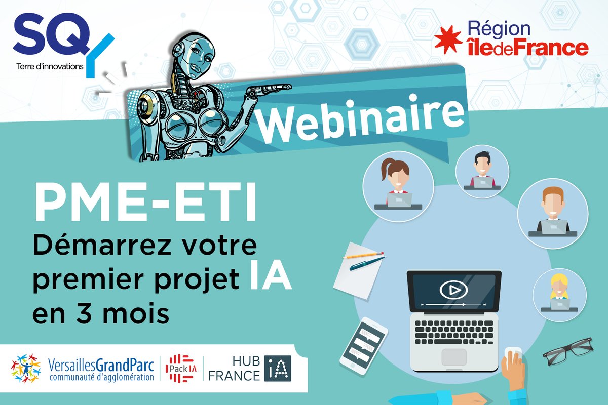 [WEBINAIRE] Démarrez votre premier projet #IA en 3 mois

📅 RDV le 30/06 pour tout savoir sur le #PackIA de la région @idf et identifier comment l’#IntelligenceArtificielle peut vous aider dans votre reprise et accélérer votre croissance.

➡️ bit.ly/2BDppfy

#AI #ROI
