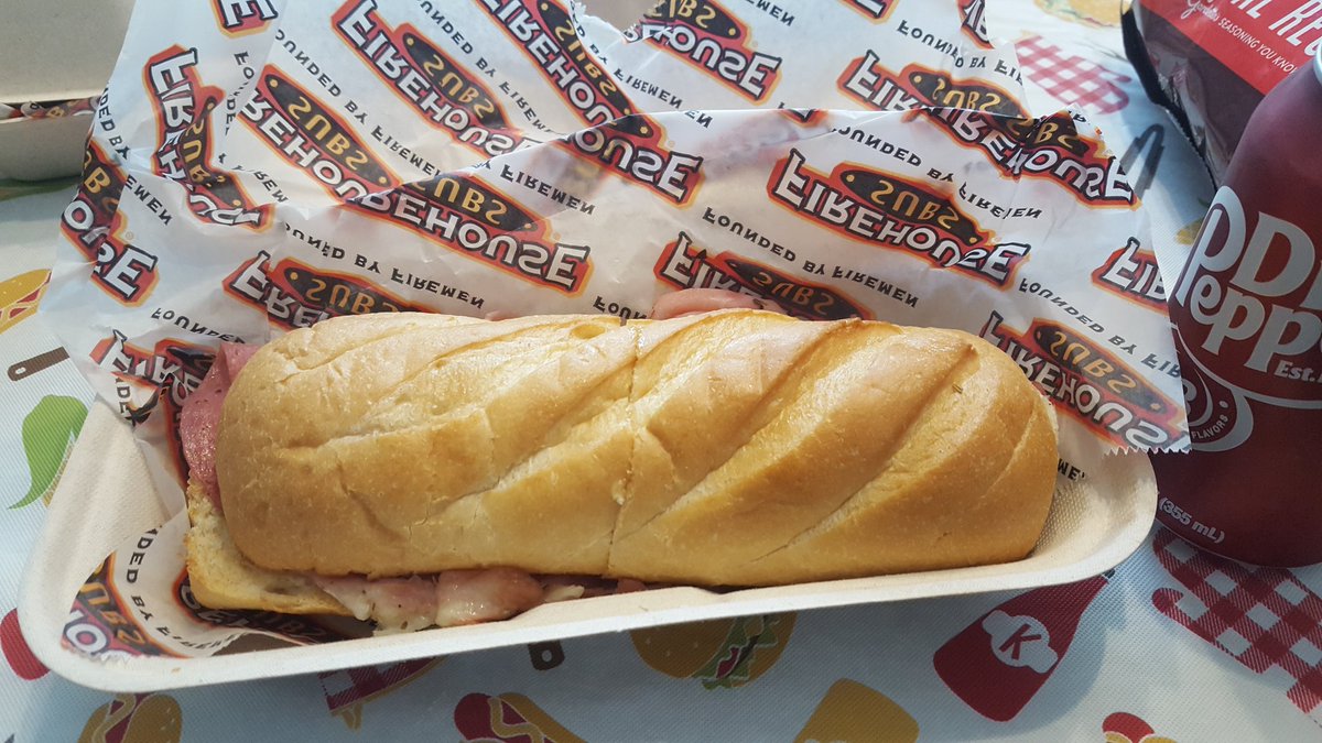 So happy to have my favorite sandwich from my favorite place on my day off after a ruff week 😄 <a href="/FirehouseSubs/">Firehouse Subs</a>